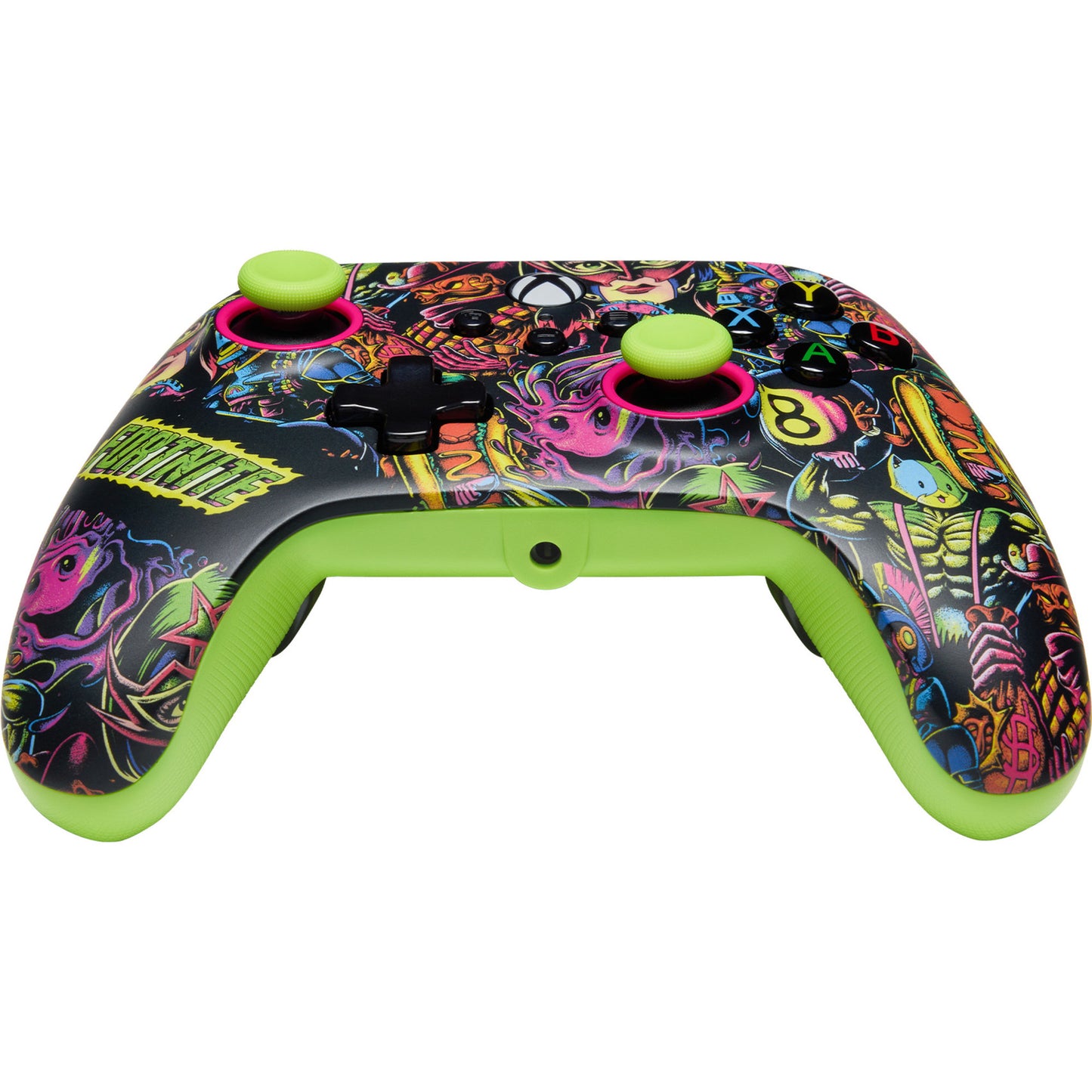 Controller Powera Advantage con cavo per xbox serie x|s - fortnite: Glow (neon green, xbox series x|s, xbox one, PC)