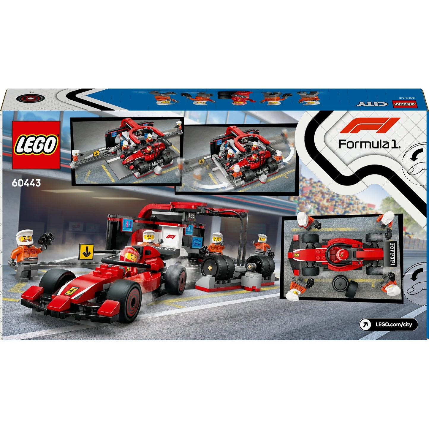 LEGO LEGO CITY 60443 F1 Pitstop and Pitcrew with Ferrari Auto