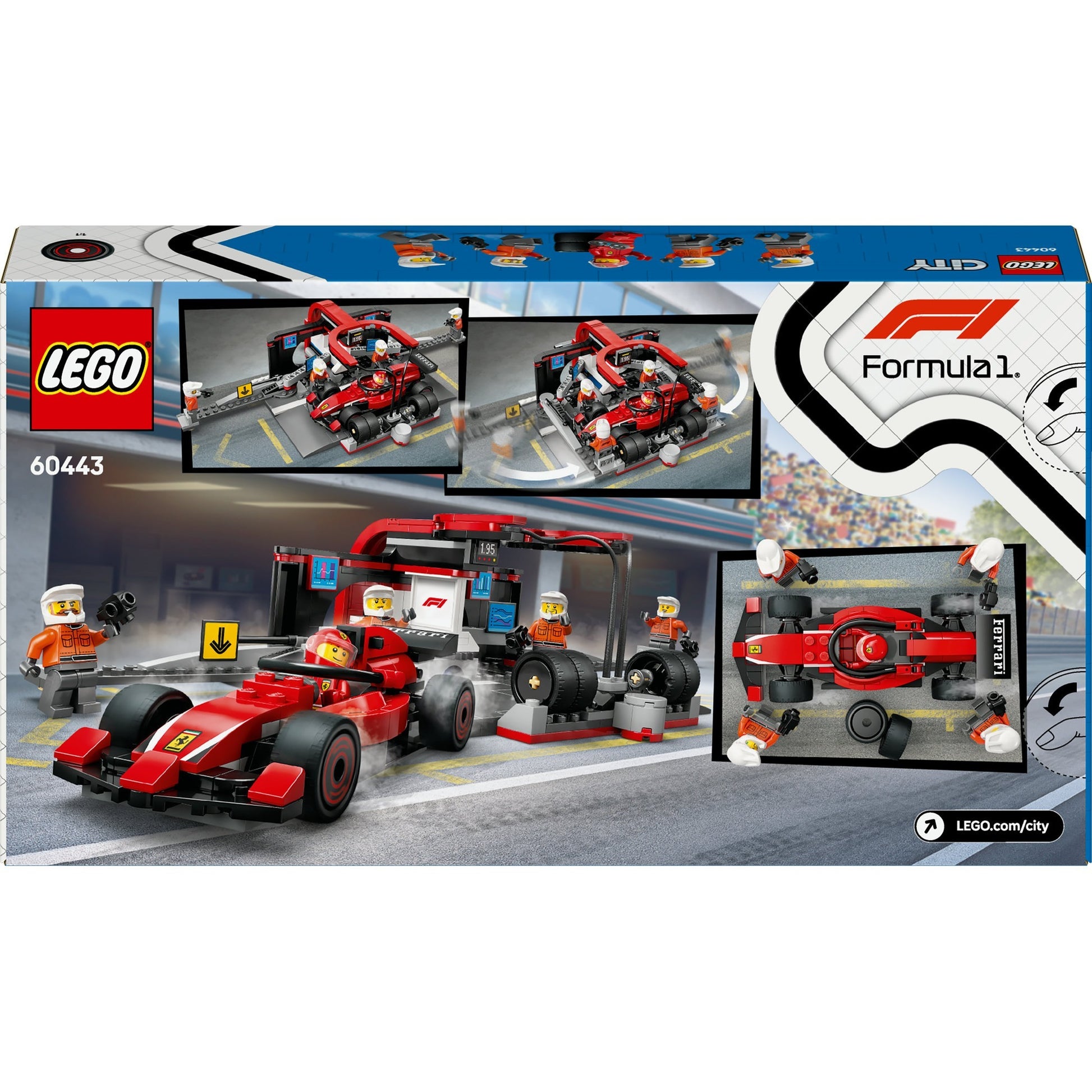 LEGO LEGO CITY 60443 F1 Pitstop and Pitcrew with Ferrari Auto
