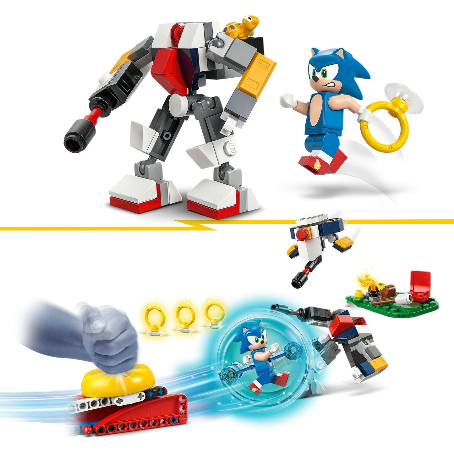 LEGO LEGO LA HEDHOG 77001 Sonics Kraching en el Fire Camp