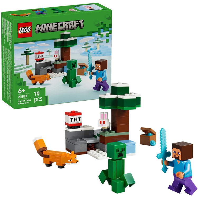 Lego minecraft 21583 steve taiga aventura
