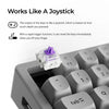 Teclado mecánico Keychron K2 HE-F1C Concrete Edition RGB (negro, diseño de EE. UU. (QWERTY), nebulosa magnética de doble riel Gateron, 75 %, LED RGB, PBT de doble disparo osa, intercambio en caliente, 2,4 GHz | Bluetooth 5.2 | USB-C)