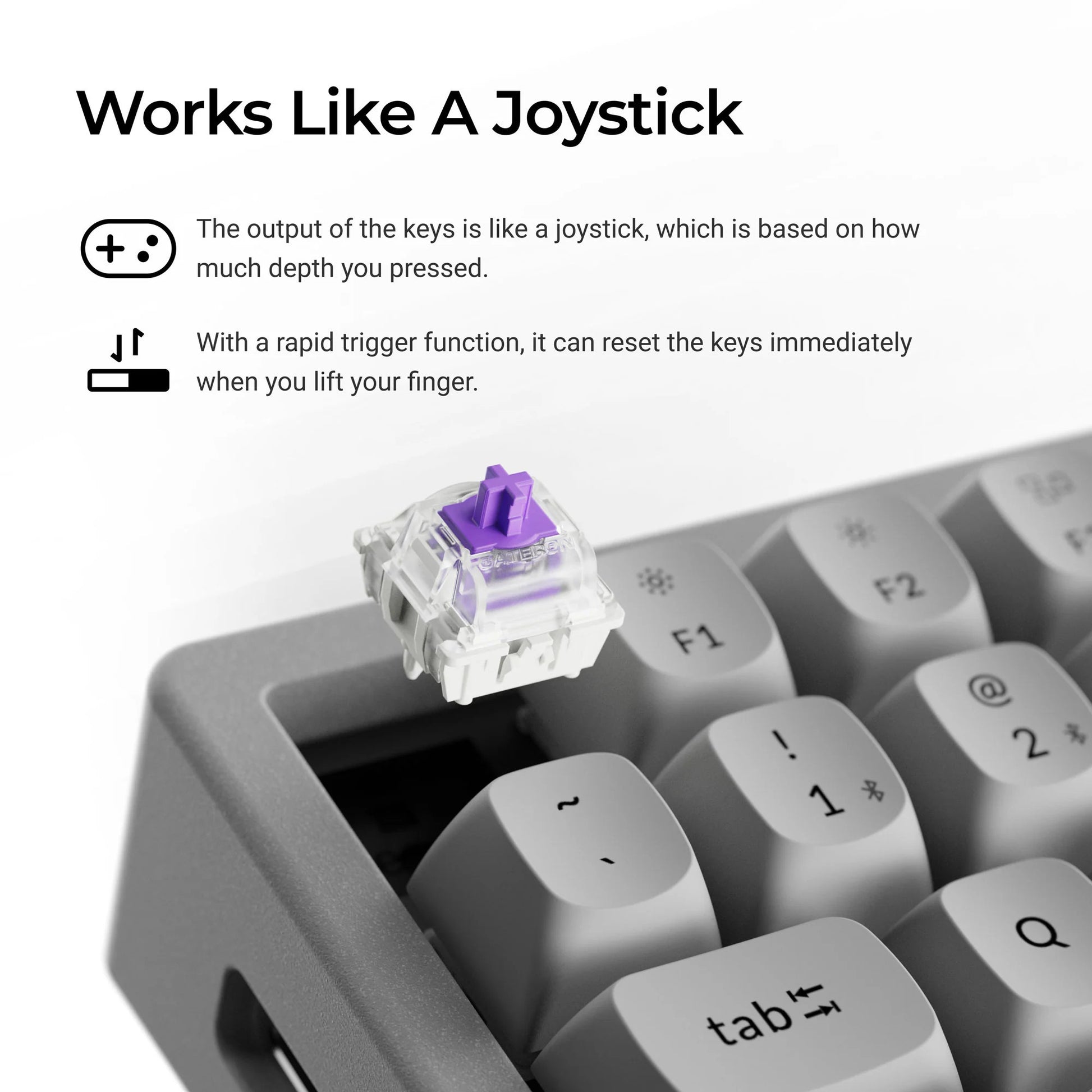 Teclado mecánico Keychron K2 HE-F1C Concrete Edition RGB (negro, diseño de EE. UU. (QWERTY), nebulosa magnética de doble riel Gateron, 75 %, LED RGB, PBT de doble disparo osa, intercambio en caliente, 2,4 GHz | Bluetooth 5.2 | USB-C)