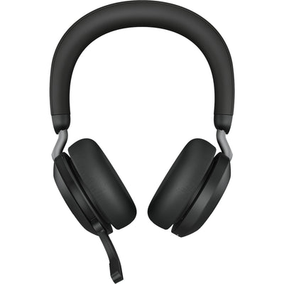 Jabra evolve2 75 on-ear headset (zwart, link380c, microsoft teams)