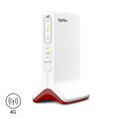 Fritz! box 6825 4g edition international wlan lte router (white red, mesh wi-fi, 4g 3g)