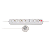 Brennenstuhl eco-line stekkerdoos comfort switch plus el csp 24 6-voudig wit 1,5m h05vv-f 3g1,5 2 permanente, 4 schakelbare externe voetschakelaar - afbeelding 1