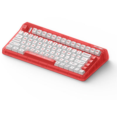Iqunix og80 joy vendor wireless mechanical keyboard (grijs, us lay-out (qwerty), cherry mx brown, 80% (tkl), rgb leds, hot-swappable, pbt, 2.4ghz | bluetooth 5.1 | usb-c)