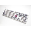 Ducky one 3 grigio nebbia, tastiera (grigio chiaro, layout us, rosso ciliegia mx, led rgb, pbt double-shot, hot-swapable, meccanica quack)