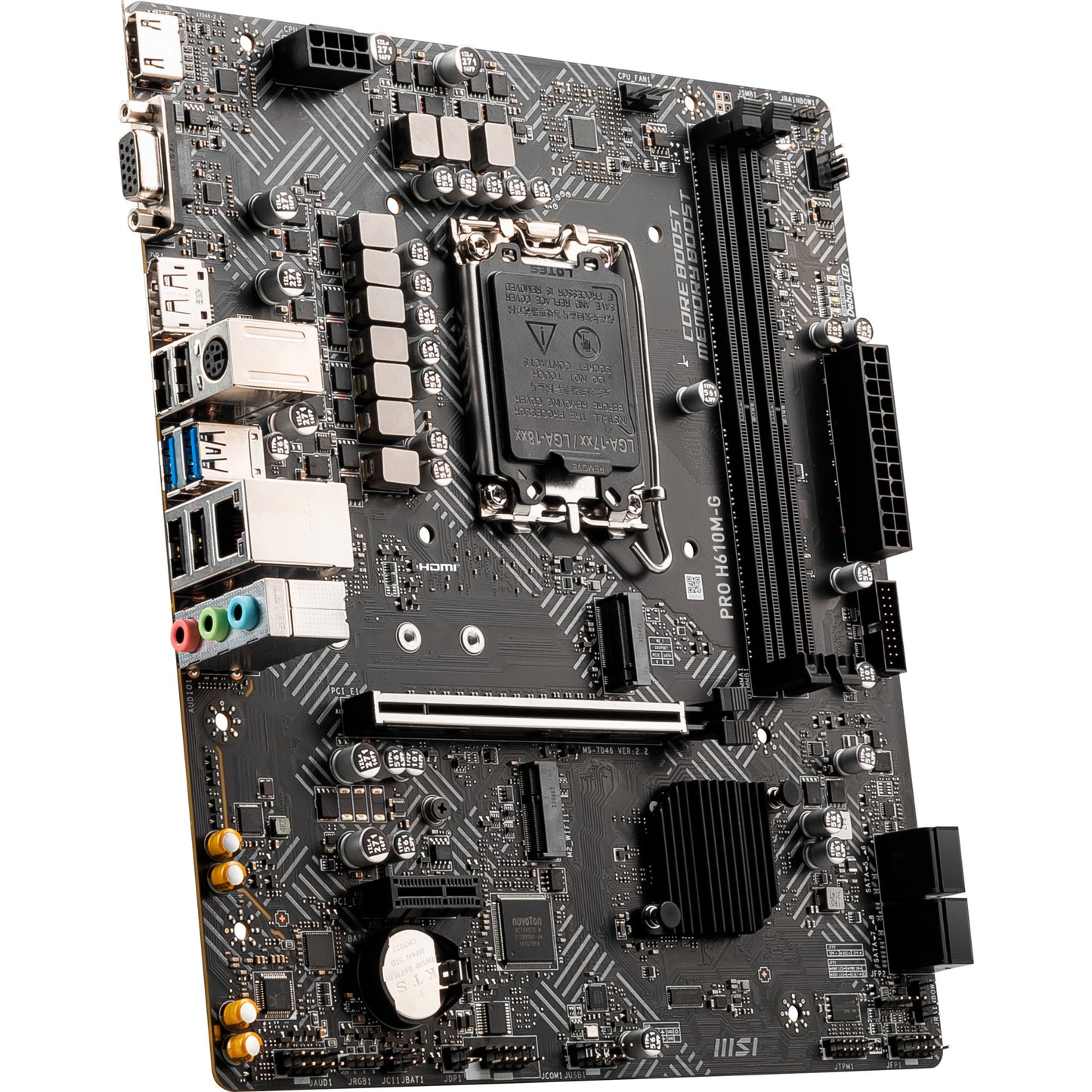 Scheda madre MSI Pro H610M-G Socket 1700 (GB-LAN, audio, µATX)