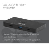 Switch KVM Club 3D CSV-2512 Switch KVM doppio da USB-C a HDMI (Nero, 4K 60Hz) - afbeelding 6