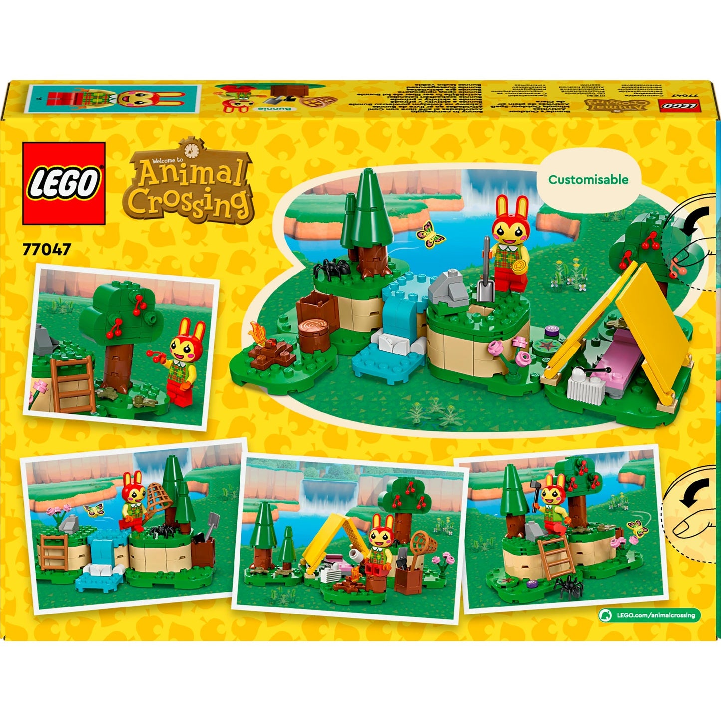 Lego animal crossing - kamperen met bunnie constructiespeelgoed (77047)