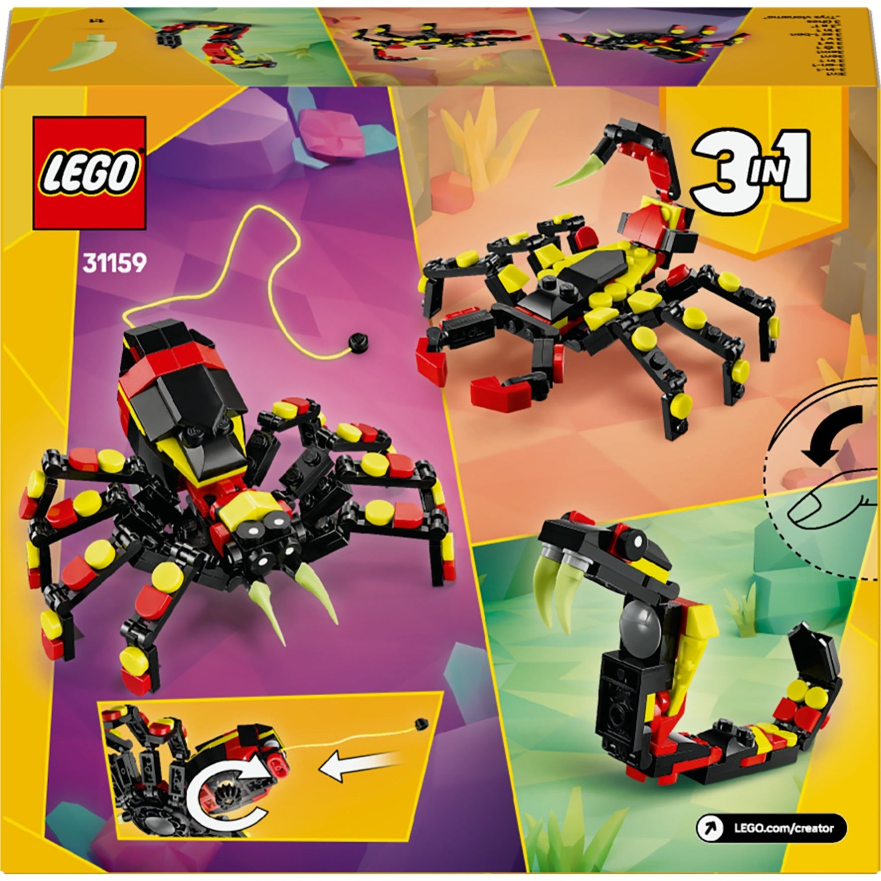 LEGO LEGO Creador 31159 Animales salvajes: araña emocionante