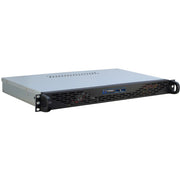 Inter-tech 1u k-125l rack behuizing (zwart | 2x usb-a) - afbeelding 1