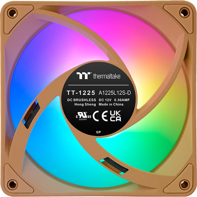 Thermaltake ct120 ex argb sync ventola di raffreddamento per PC ghiaia sabbia (pacchetto da 3 ventole) ventole per case (marrone chiaro, 3 pezzi, 120 x 120 x 25 mm, pwm)
