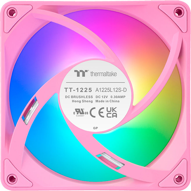 Thermaltake ct120 ex argb sync ventola di raffreddamento per PC rosa (pacchetto da 3 ventole) ventole per case (rosa, 3 pezzi, 120 x 120 x 25 mm, pwm)