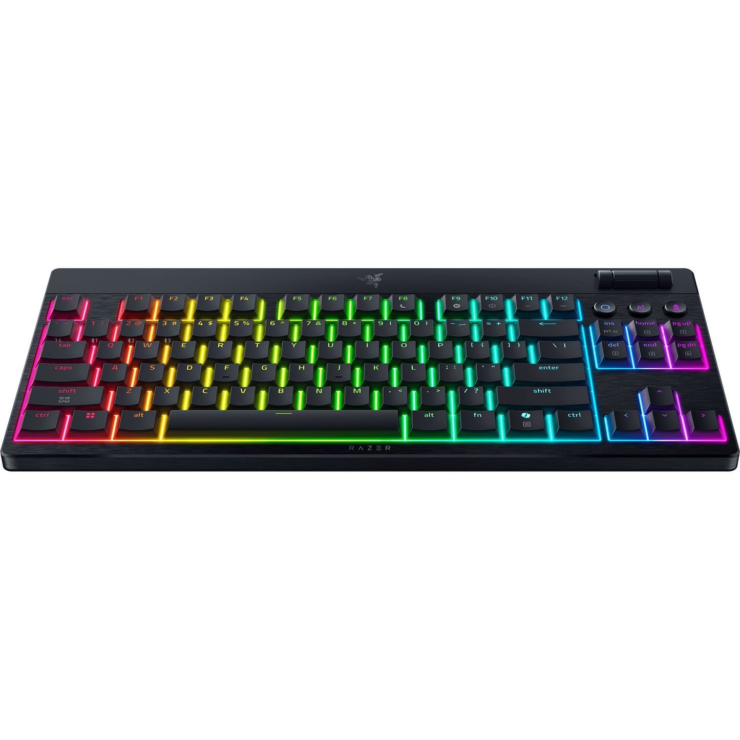 Tastiera da gioco meccanica Razer blackwidow v4 rgb a basso profilo (nera, layout americano (qwerty), arancione a basso profilo, 80% (tkl))