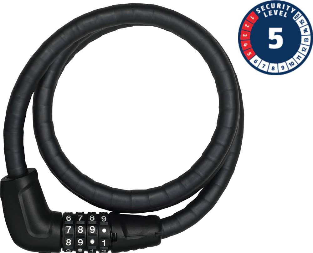 Abus microflex 6615C 120 15 bloqueo de cable negro