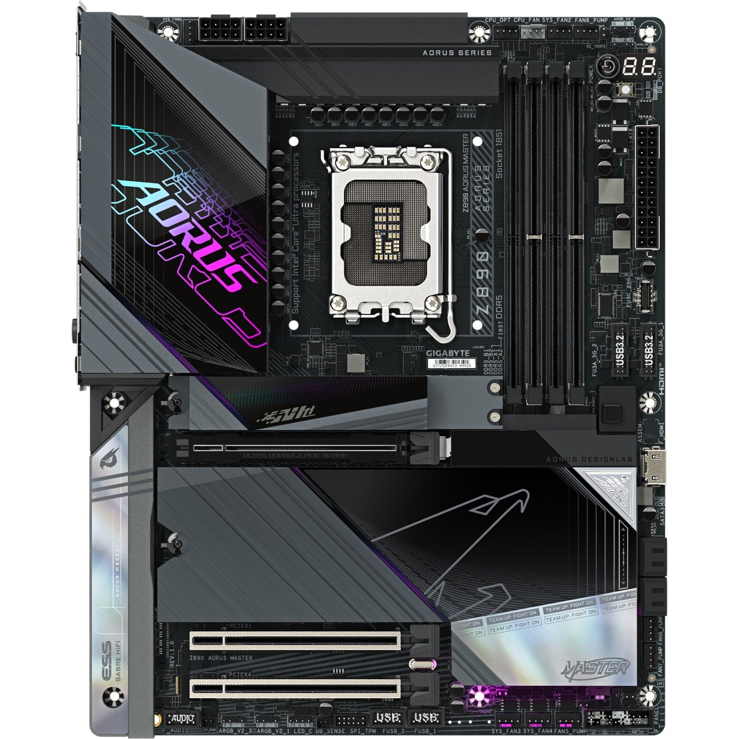Placa base Gigabyte Z890 AORUS Master Socket 1851 (RAID, 10GB-LAN, Wi-Fi 7, BT, Sonido, ATX)