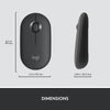 Logitech mk470 slim draadloze desktopset (zwart, us-international lay-out (qwerty), scissor switches, 100%, 1000 dpi)