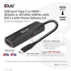 Adattatore Club 3D da USB-C a HDMI 2.1+ PD 3.0 da 100 watt (nero)