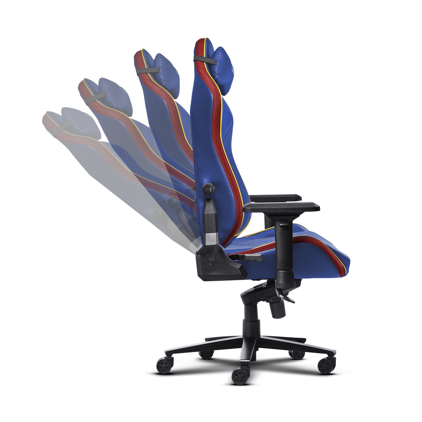 Trust GXT 721SM Ruya Pro Premium Comoda sedia da gaming (Blu Rosso)