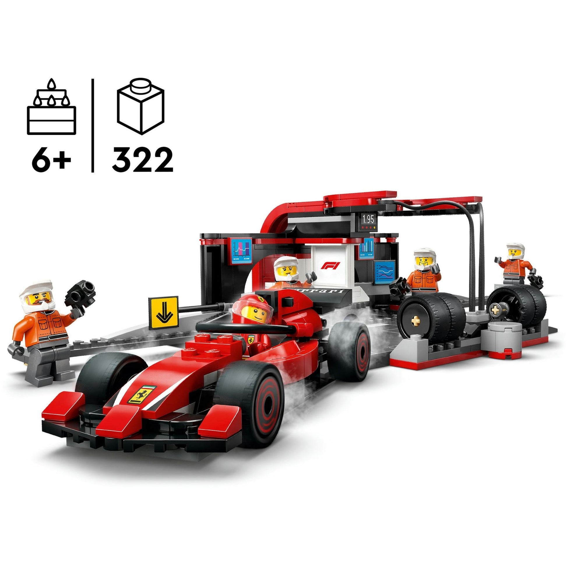 LEGO LEGO CITY 60443 F1 Pitstop and Pitcrew with Ferrari Auto