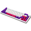 Lorgar kbp70mw, teclado para juegos (blanco, diseño estadounidense, logar toxic purple, 65%, rgb, intercambiable en caliente, pbt de doble disparo, bluetooth usb de 2,4 ghz)
