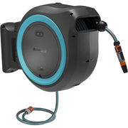 Gardena 35 m wand-slangenbox powerroll xl slanghaspel (grijs turquoise, 35 meter, accu en oplader niet inbegrepen, power for all alliance) - afbeelding 1