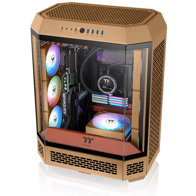 Thermaltake ct120 ex reverse argb sync ventola di raffreddamento per PC ghiaia sabbia (pacchetto da 3 ventole) ventole per case (marrone chiaro, 3 pezzi, 120 x 120 x 25 mm, pwm)