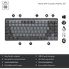 Logitech mx mechanical mini toetsenbord (zwart, us-international lay-out (qwerty), gl tactile, 80% (tkl), bluetooth)