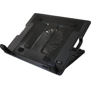 Act connectivity ac8110 laptopstandaard laptopkoeler (zwart, tot 17 in hoogte verstelbaar, 2-poorts hub) - afbeelding 1