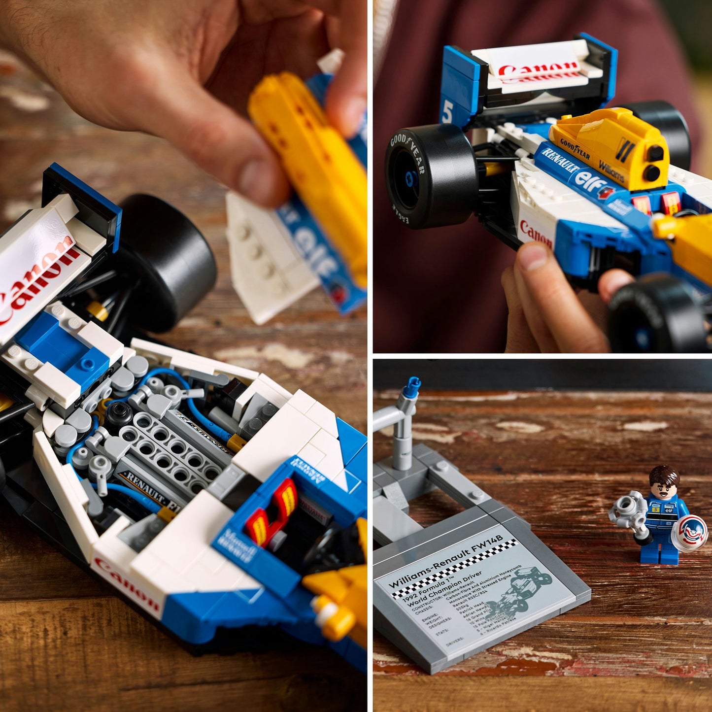 Icone LEGO 10353 Williams Racing FW14B e Nigel Mansell