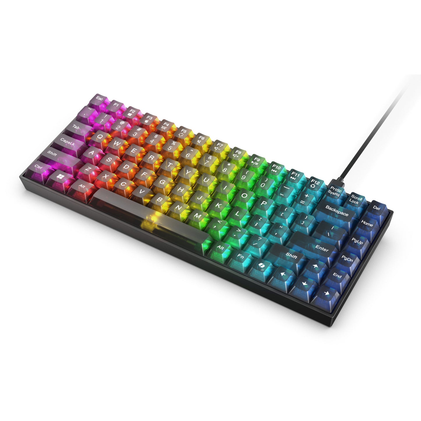 Tastiera da gioco meccanica Lenovo legion k510 mini pro rgb (nera, layout americano (qwerty), 75%, interruttore marrone, hot swap, USB)