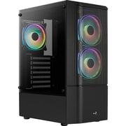 Aerocool quantum mesh v3 midi tower behuizing (zwart grijs | 3x usb-a | rgb | window) - afbeelding 1