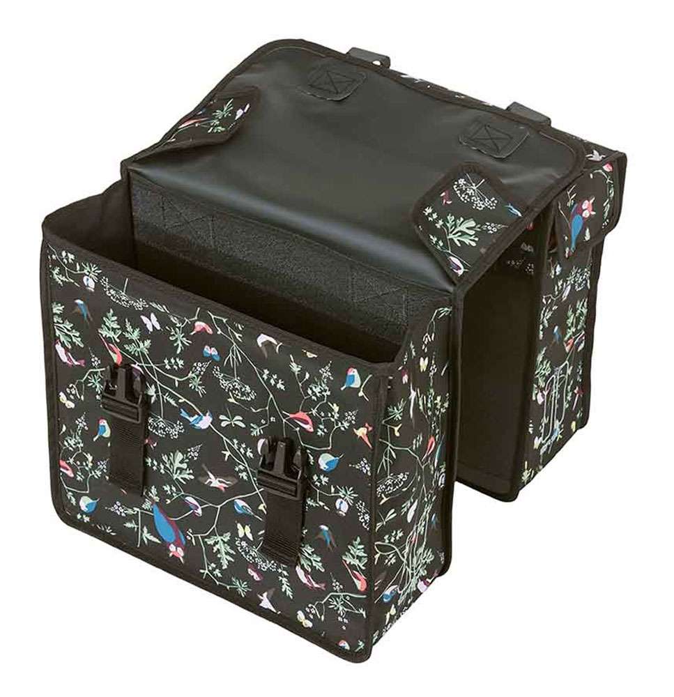 Borsa per biciclette Basil Wandergust doppia nera - Acqua -Repellente, 35L, Sistema del ponte universale