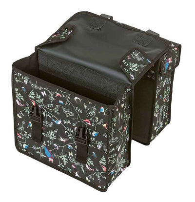 Boba de bicicleta negra de doble pasión de albahaca - Repelente de agua, 35L, Sistema de puentes universales