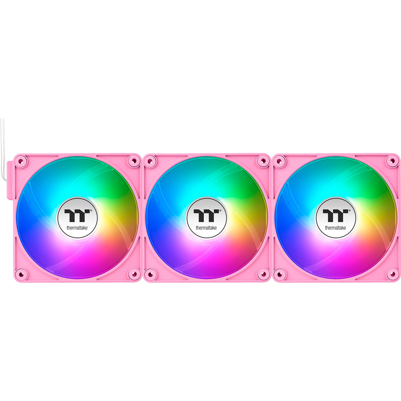 Thermaltake ct120 ex argb sync ventola di raffreddamento per PC rosa (pacchetto da 3 ventole) ventole per case (rosa, 3 pezzi, 120 x 120 x 25 mm, pwm)