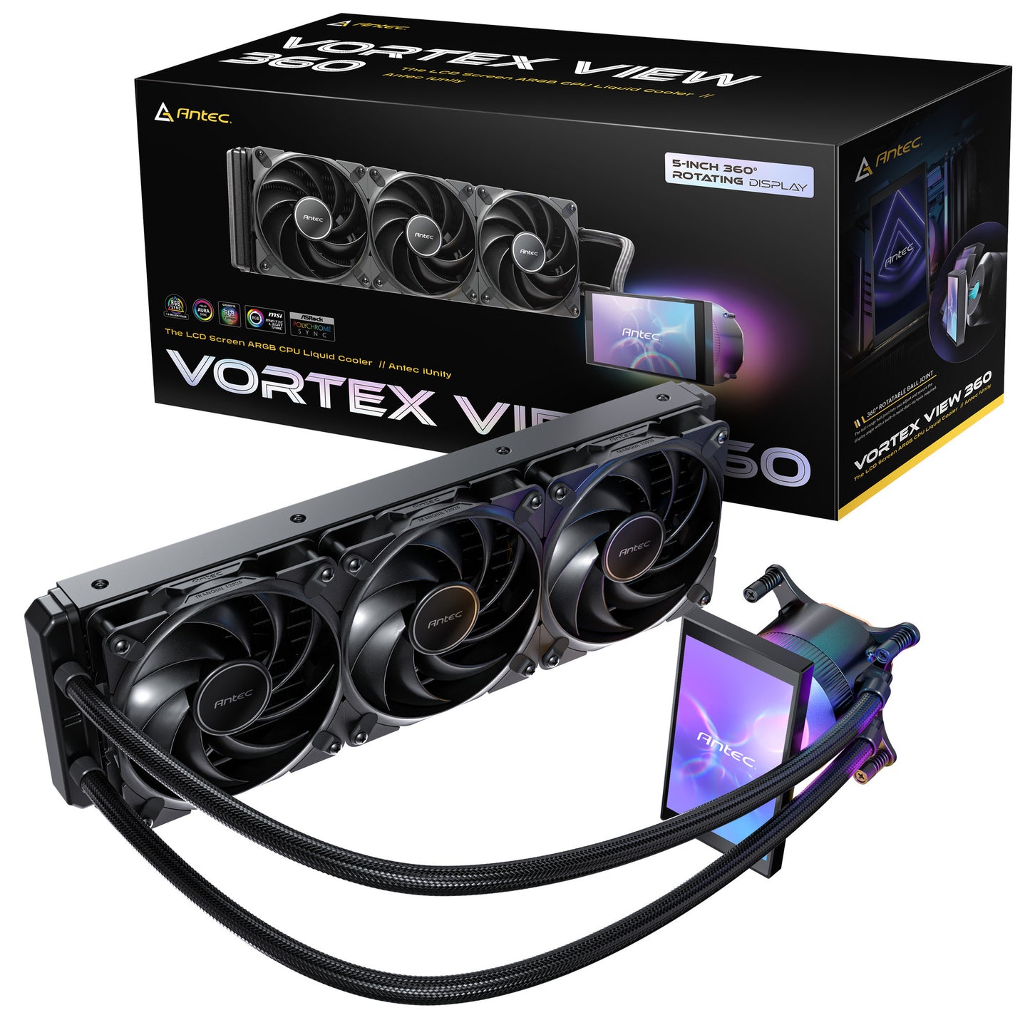 Antec Vortex View 360 raffreddamento ad acqua (nero)