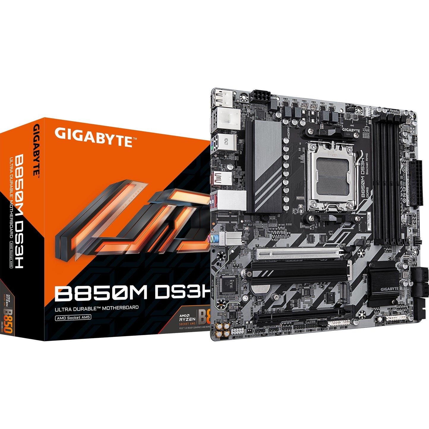 Placa base Gigabyte B850M DS3H Socket AM5 (RAID, 2.5GB LAN, Sonido, µATX)