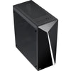 Aerocool shard midi tower behuizing (zwart | 3x usb-a | rgb | window)