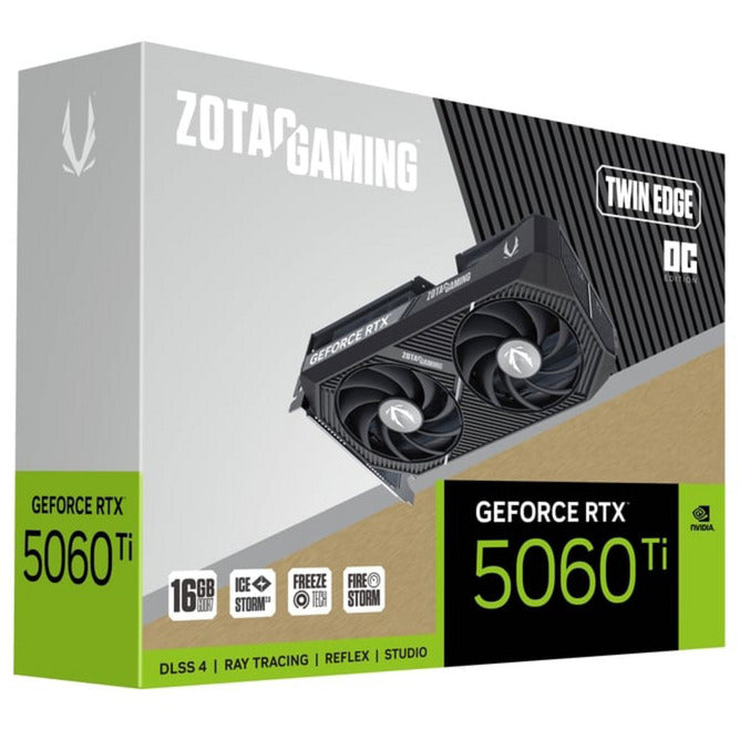 Scheda grafica Zotac GeForce RTX 5060 Ti Twin Edge OC 16GB (DLSS 4, 3x Display Port, 1x HDMI 2.1)