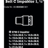 Waa Belt C Impaktor 1 set di cappuccio, 1 2