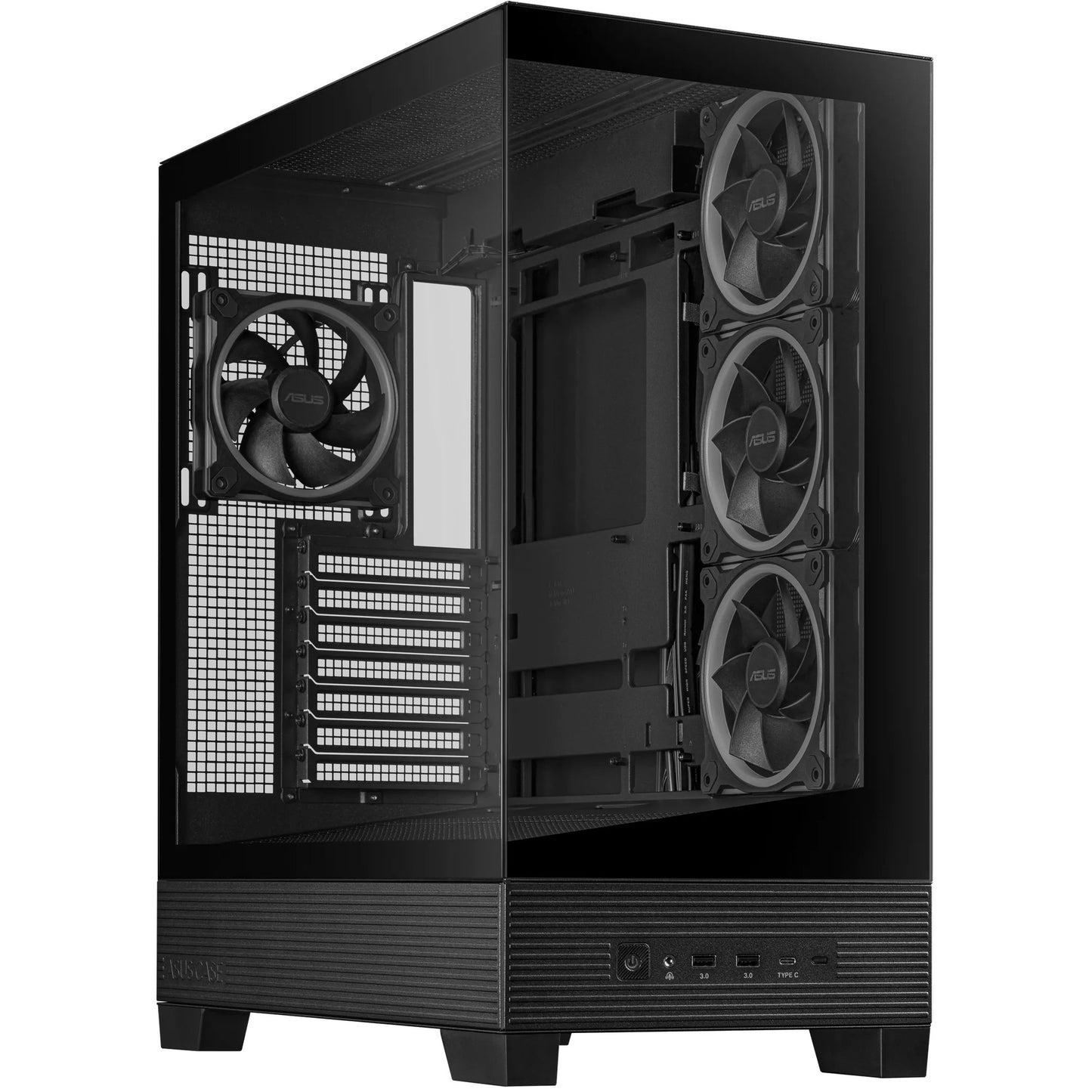 Carcasa de torre midi Asus a31 plus (negro | 2x USB-A | 2x USB-C | vidrio templado)