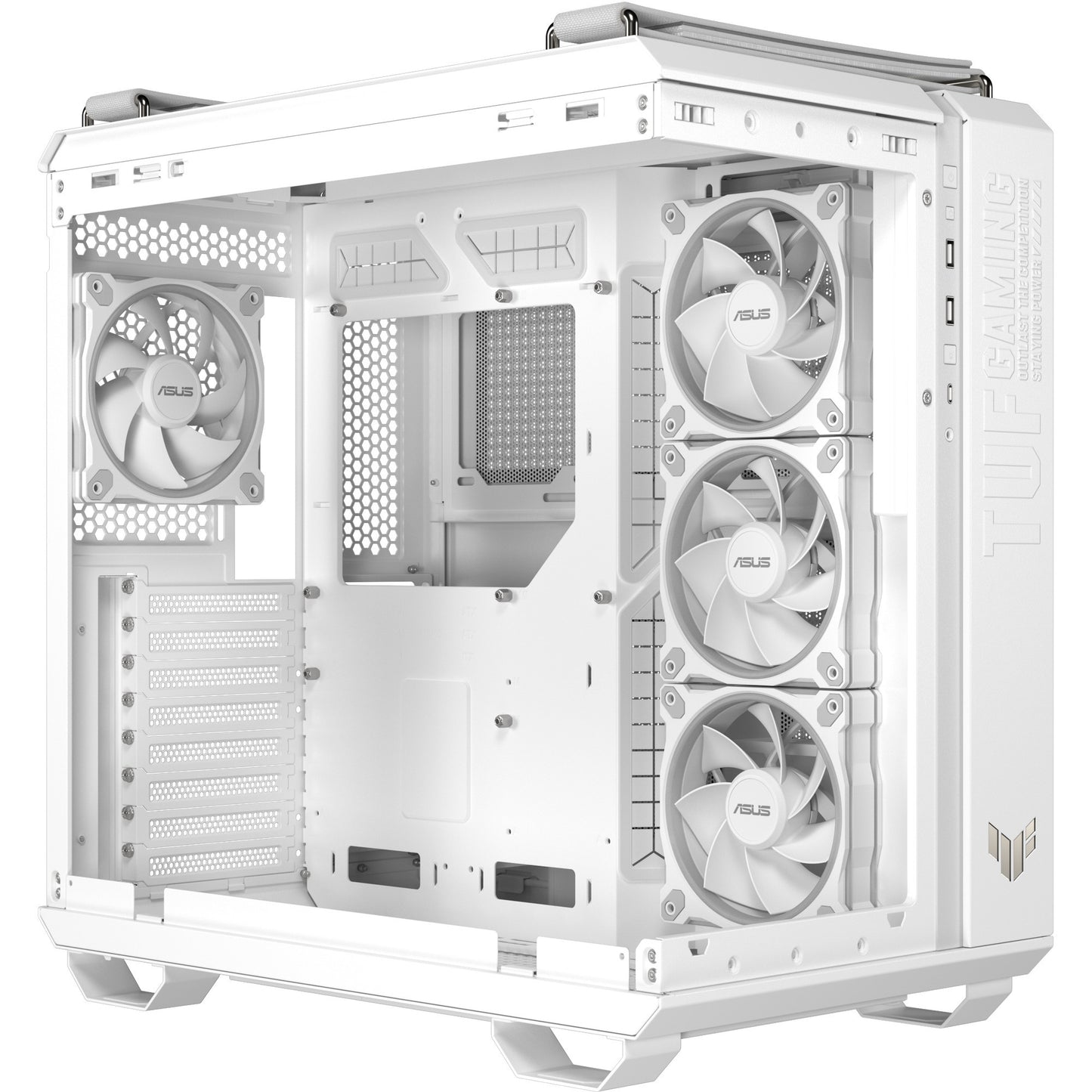 Custodia midi tower Asus tuf gaming gt502 Horizon Argb (bianco | 3x USB-A | 1x USB-C | vetro temperato)