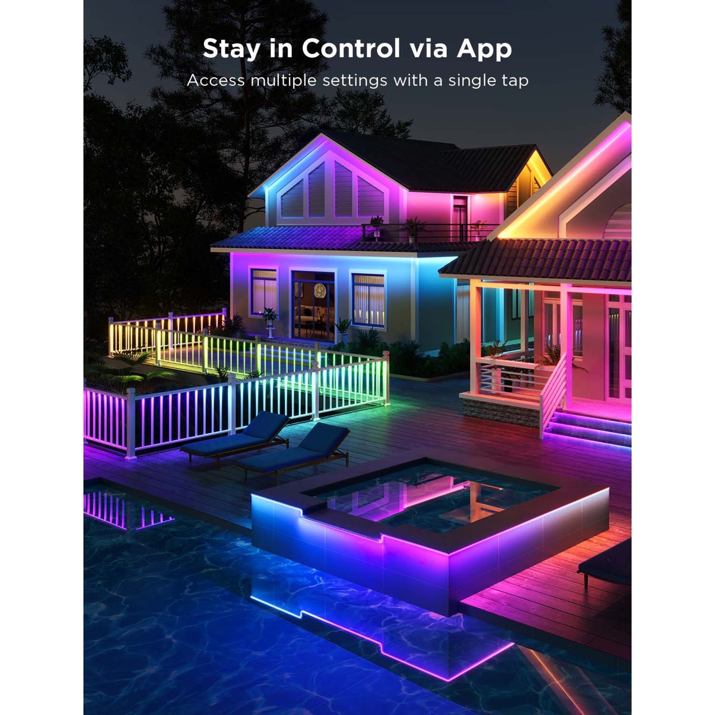 Govee rgbicww outdoor ledstrip (10 meter, 2,4ghz wifi, bluetooth)