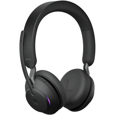Jabra evolve2 65, auricolare stereo on-ear ms (nero, microsoft team, bluetooth)