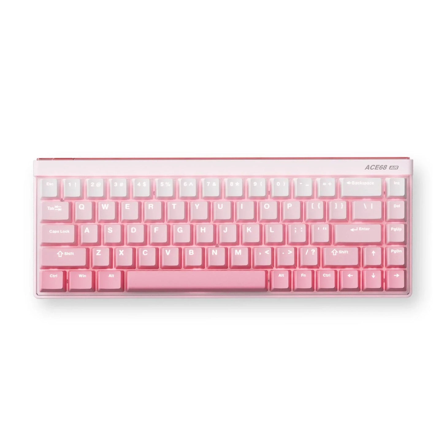 Tastiera da gioco Mchose ace 68 air effetto hall con interruttore magnetico (bianca, layout us (qwerty), kailh magnetic god, 65%, rgb, hot swap, copritasti pbt, usb-c, sensore effetto hall)