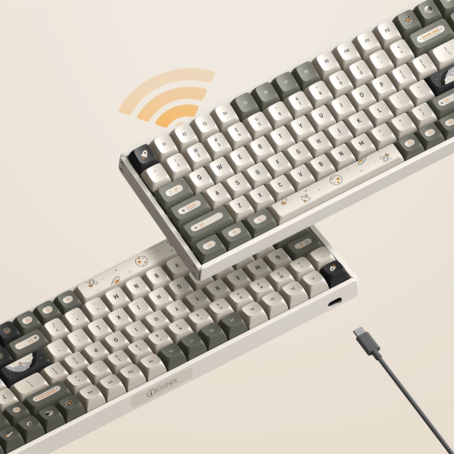 Tastiera meccanica wireless di Iqunix F97 Hitchhiker