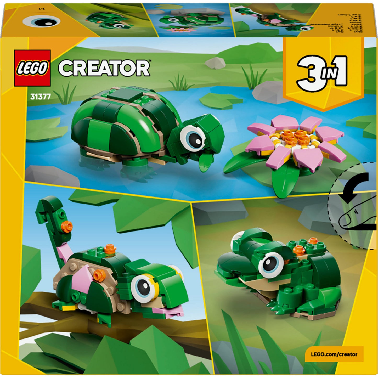 Lego Creator 31377 Tartaruga con ninfea | 2 pezzi