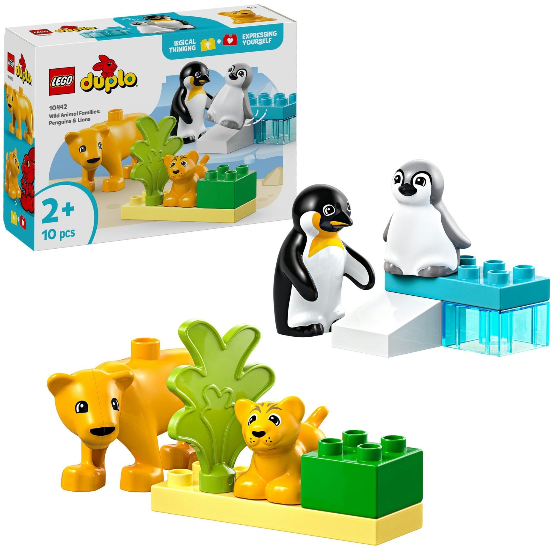 LEGO LEGO DUPLO CITTÀ 10442 Famiglie di animali selvatici: Penguins e Leeuwen
